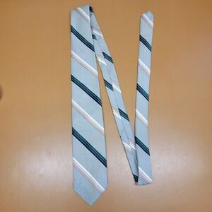 Prince Consort Golden Clasp Silk Blend Striped Necktie Mens Formal Business